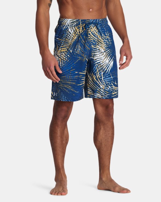 Men's UA Halftone Palm Volley Shorts, Blue, pdpMainDesktop image number 0